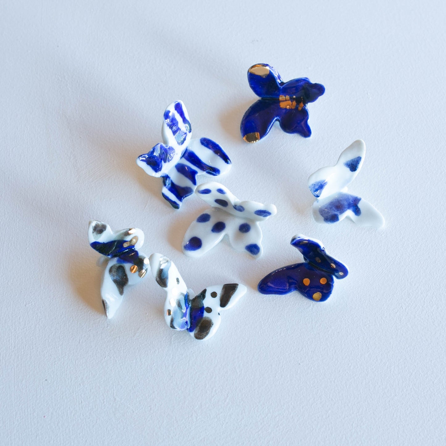 | Porcelain Butterfly set of Seven