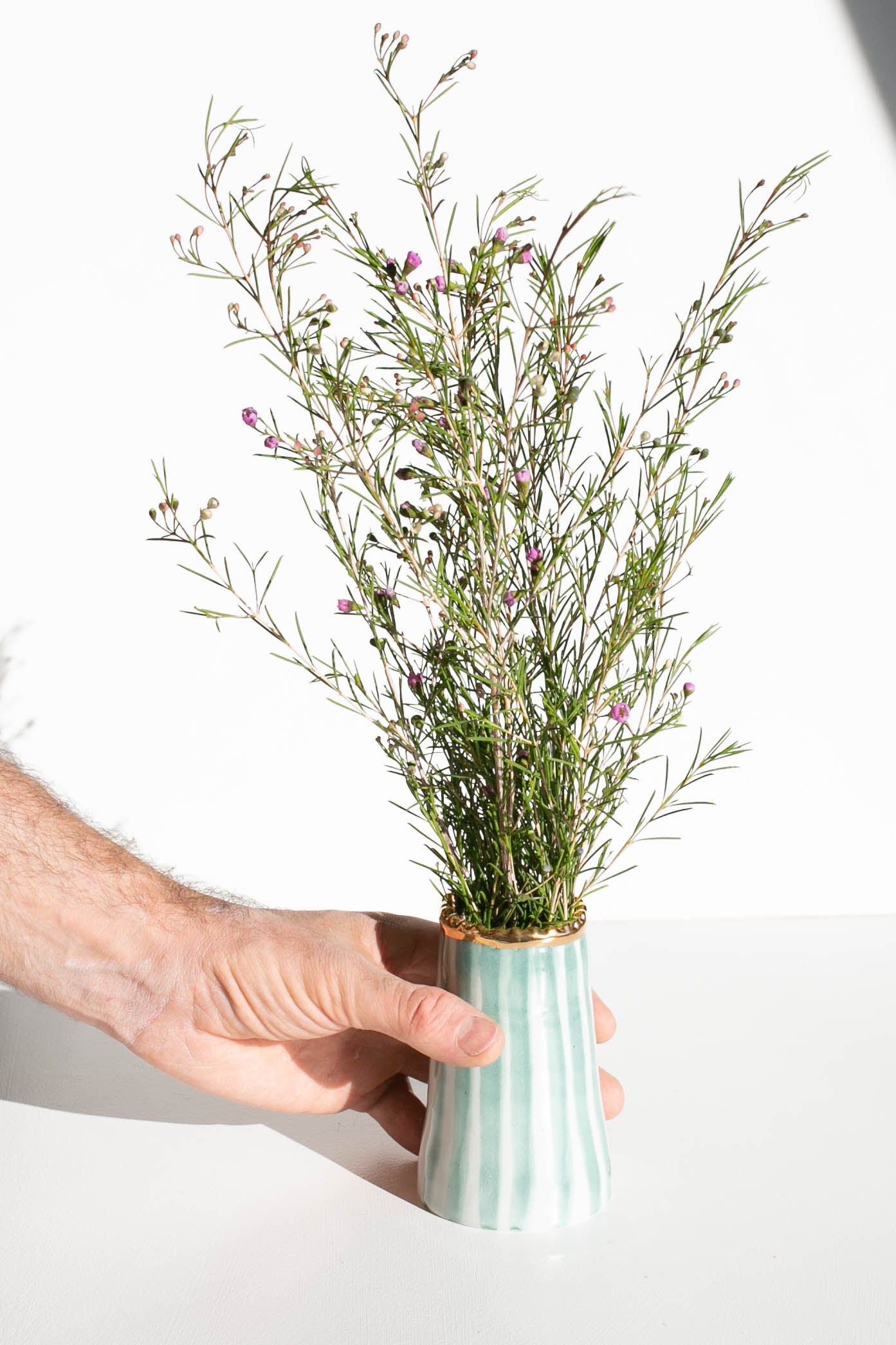 Milly | Stoneware vase GOLD