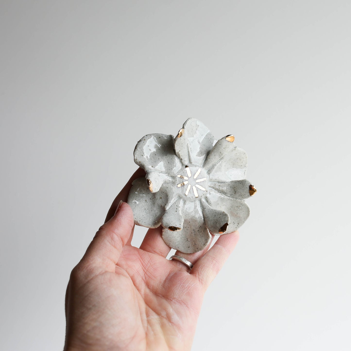 Stoneware Flower for the wall