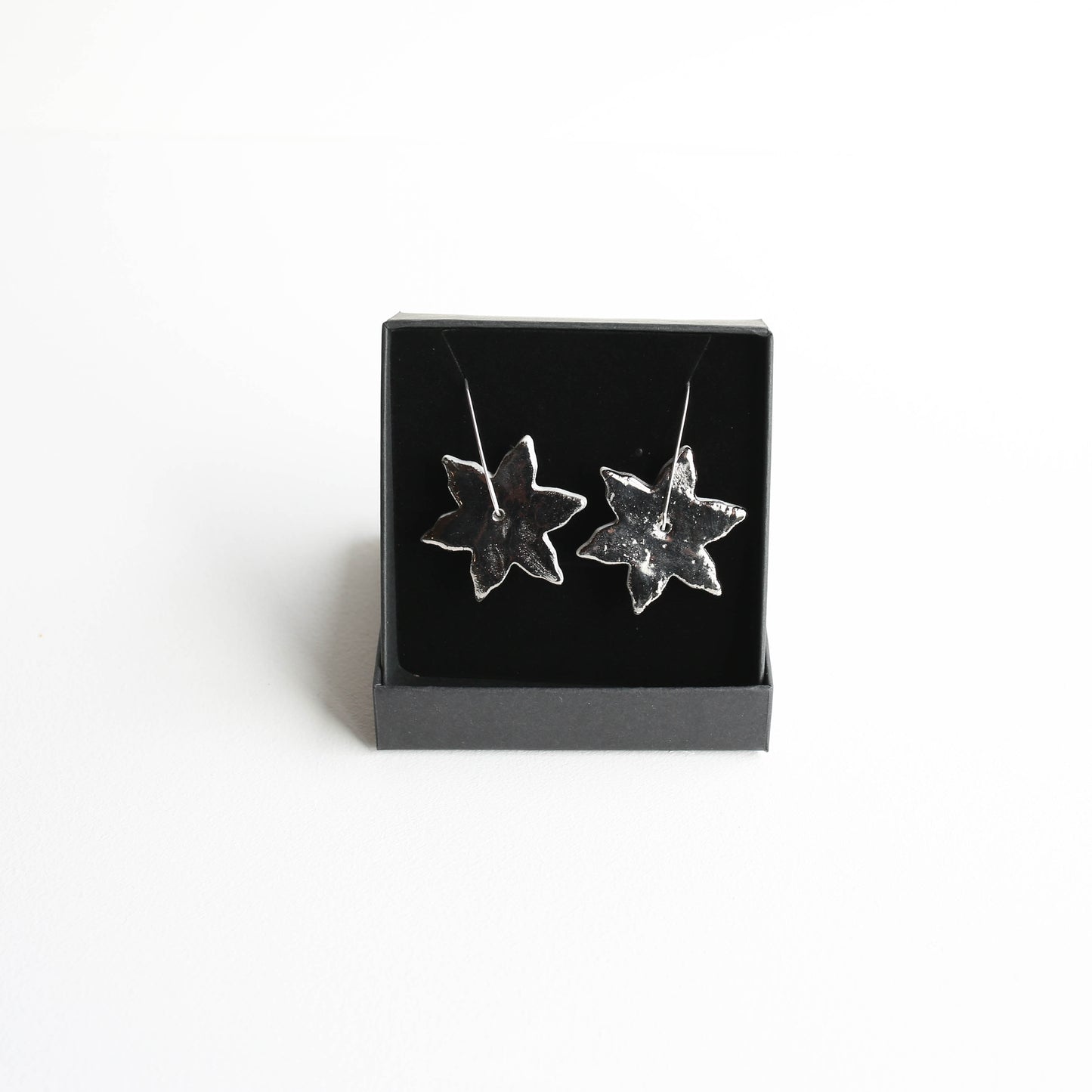 Large earrings | Porcelain | Platinum