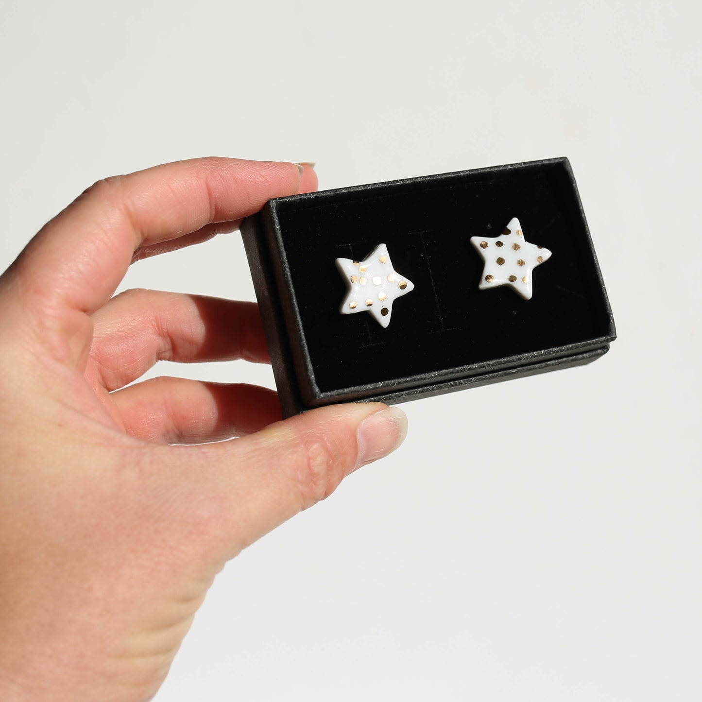 Stud earrings | Porcelain | GOLD SPOTS