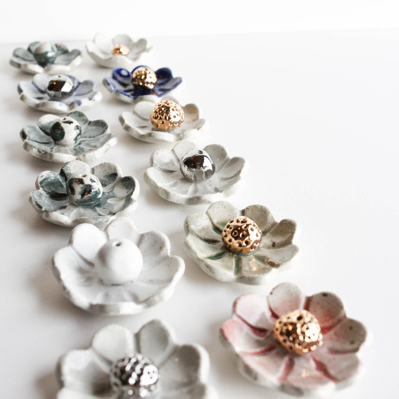 Clare | Stoneware flower Incense holder