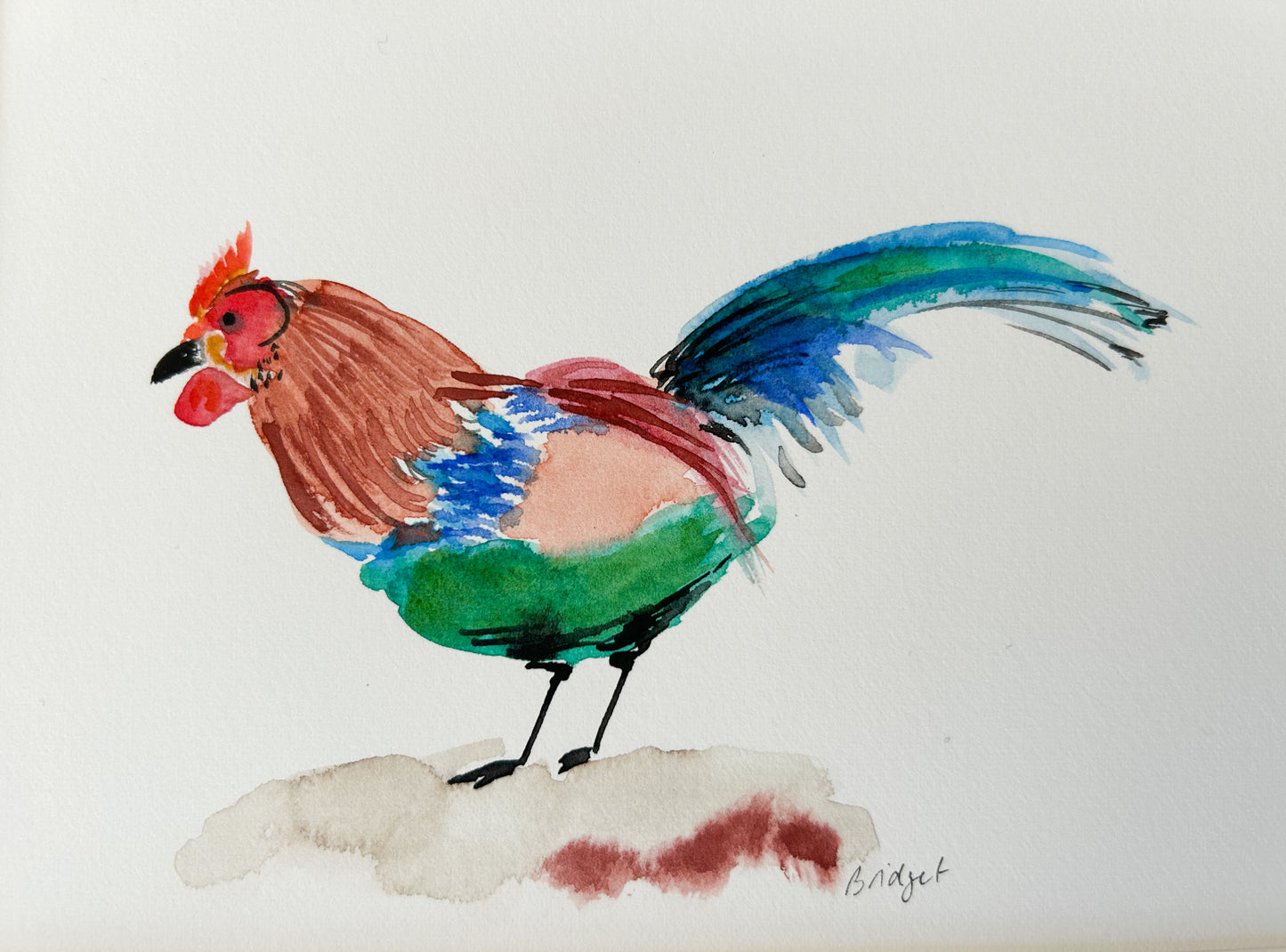 Russel rooster | Original watercolour | Unframed