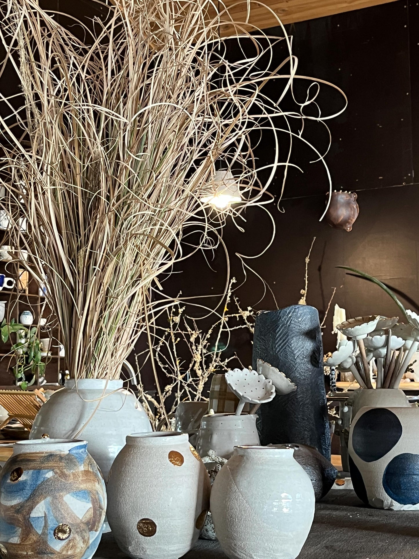 Glenda Grey texture Tall vase