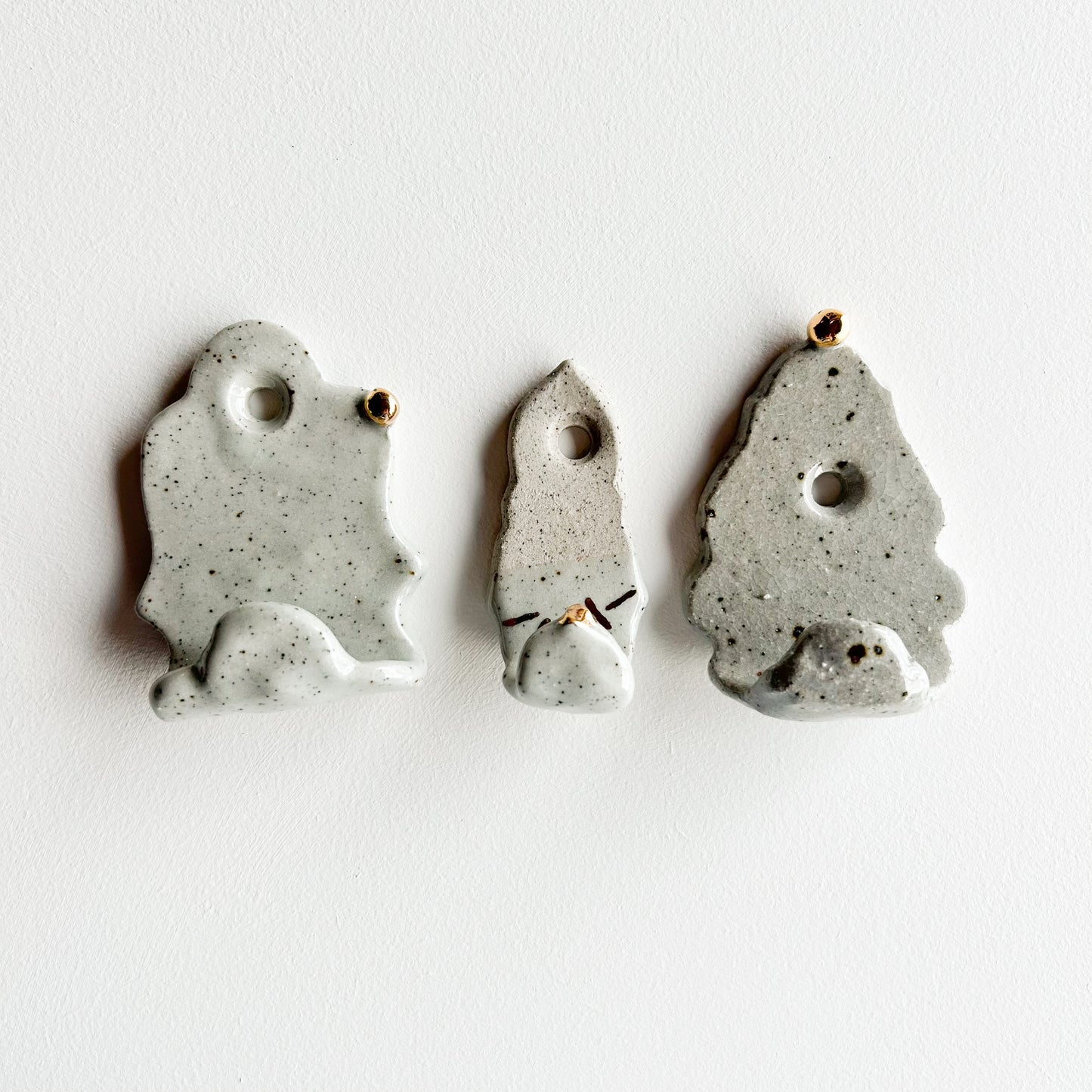 Set of three stoneware hooks | Ceramic hardware