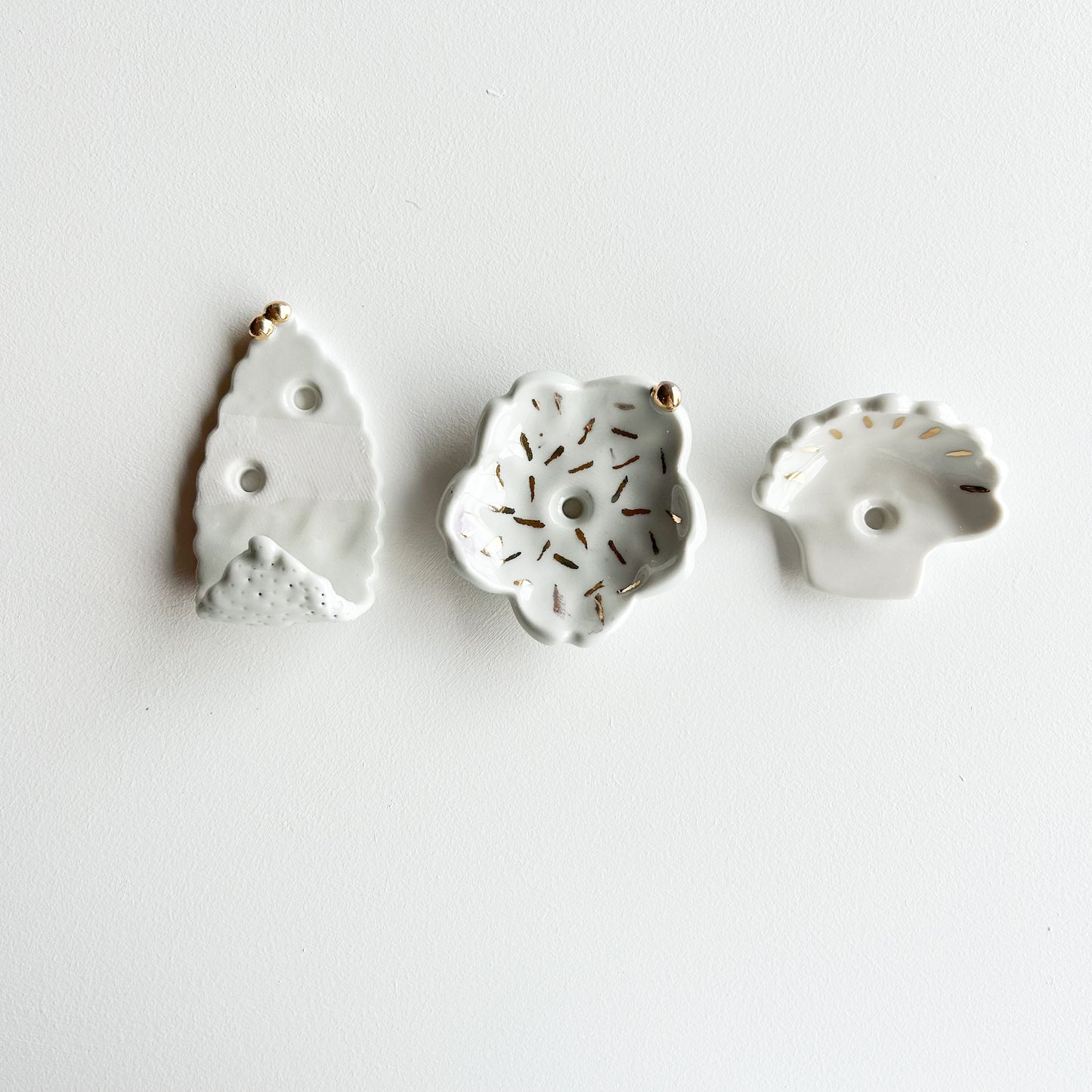 Set of three stoneware hooks | Ceramic hardware