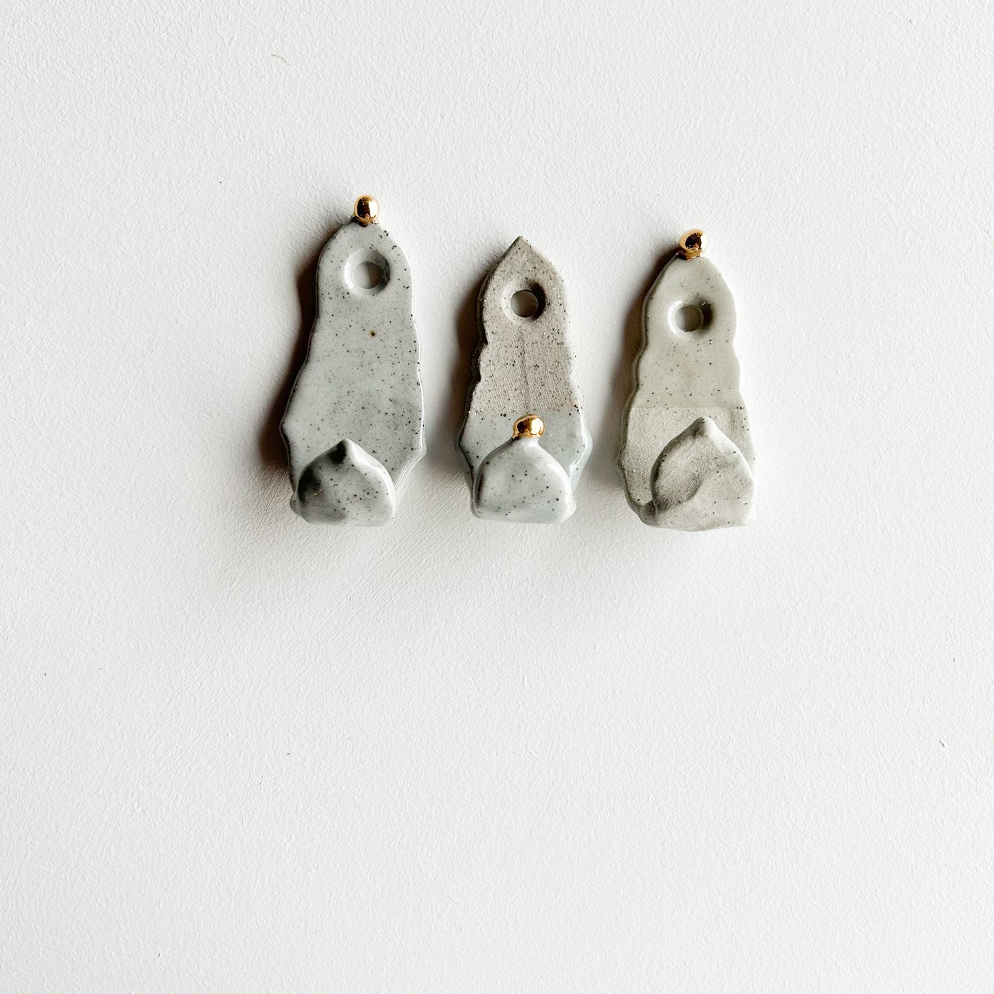 Set of three stoneware hooks | Ceramic hardware