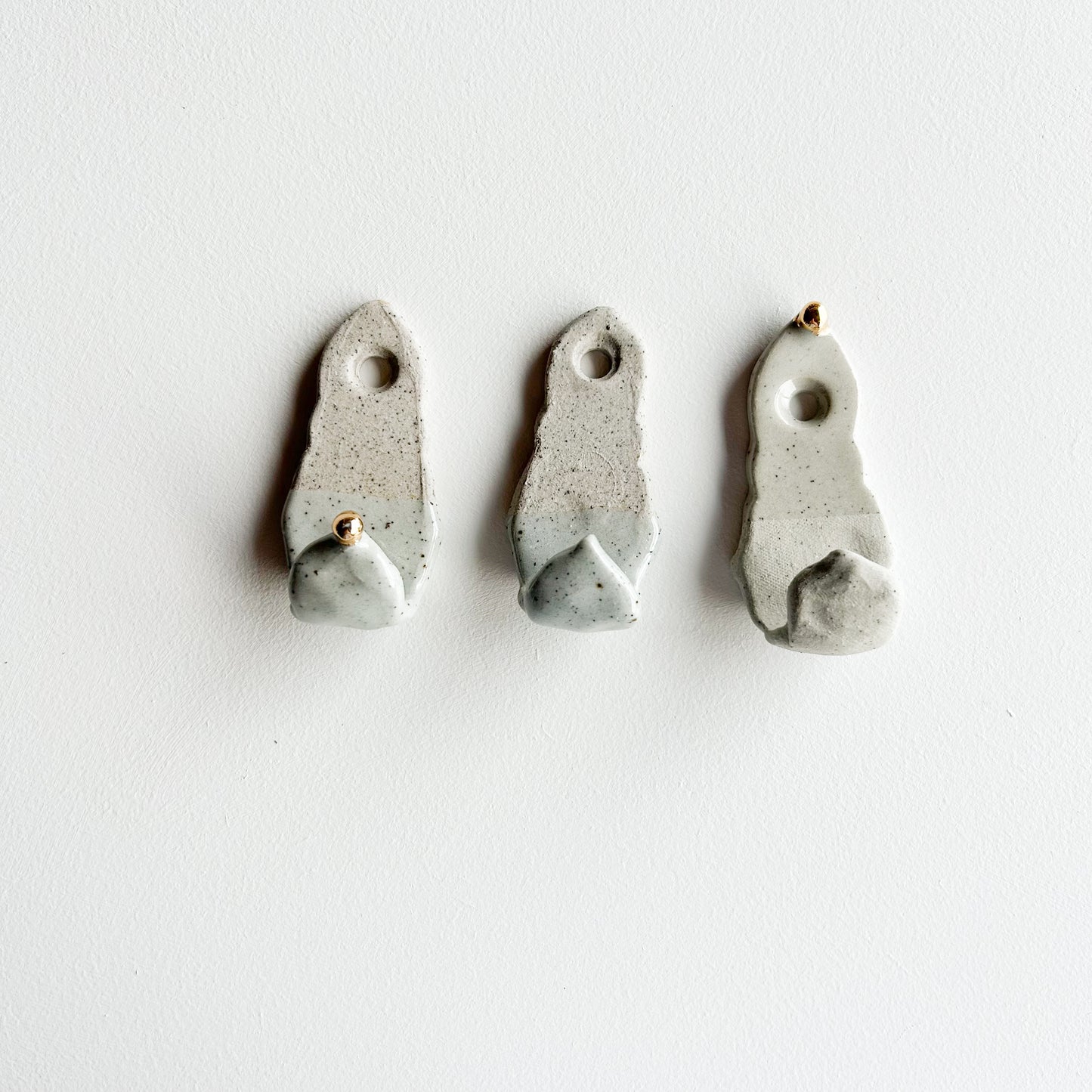 Set of three stoneware hooks | Ceramic hardware