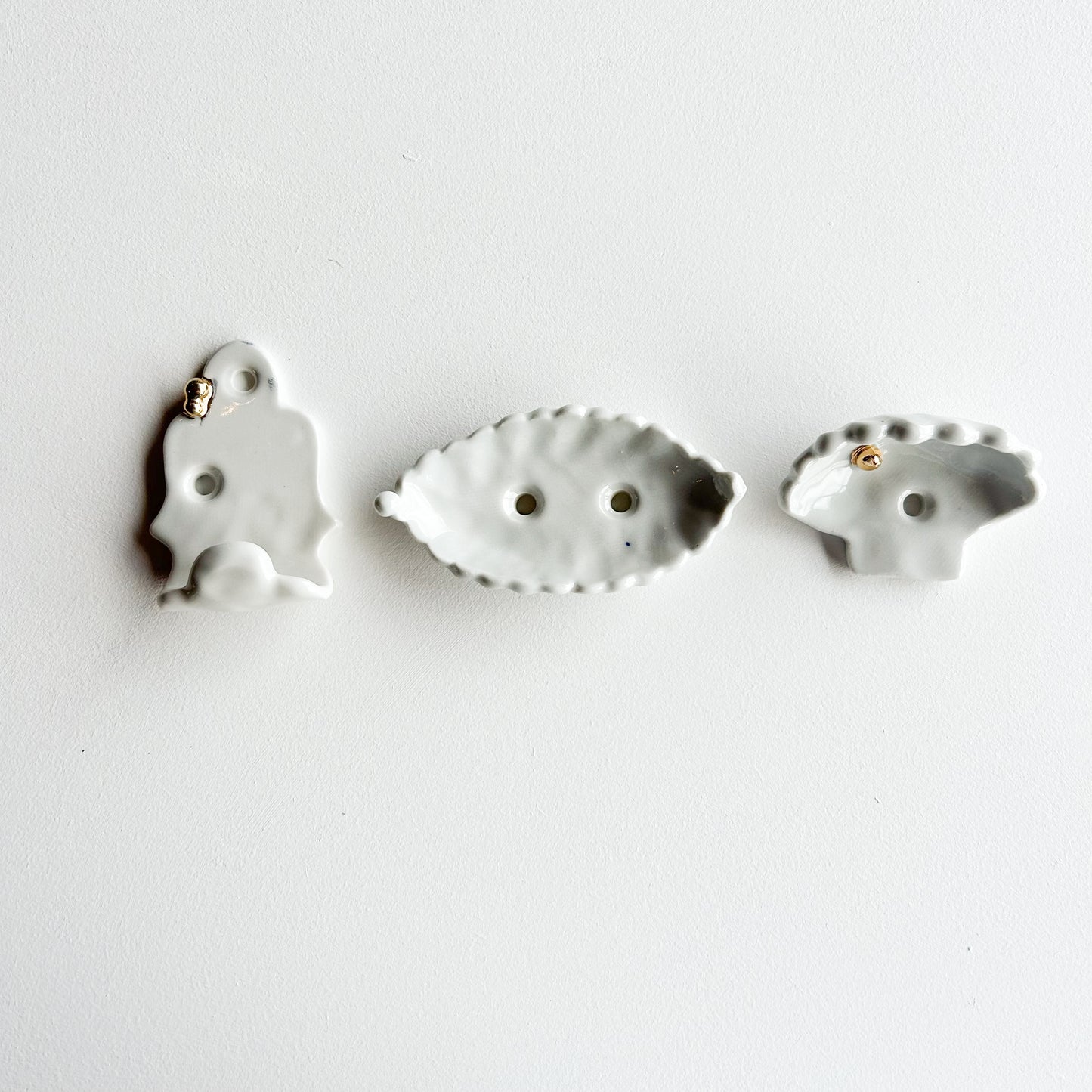 Set of three stoneware hooks | Ceramic hardware