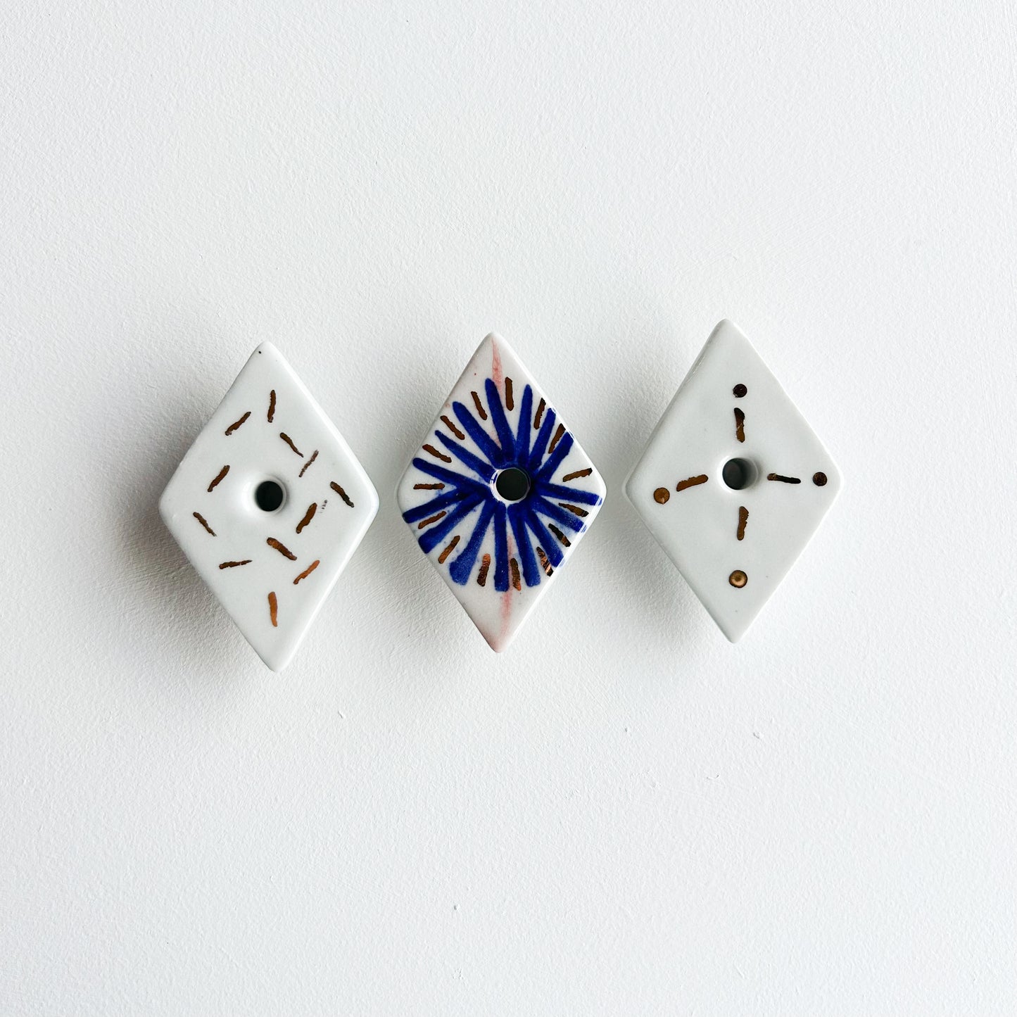 Set of three stoneware hooks | Ceramic hardware