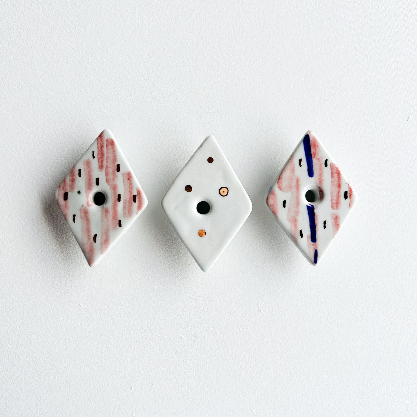 Set of three stoneware hooks | Ceramic hardware