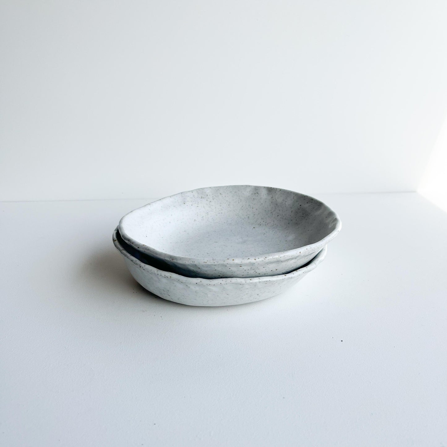 Cloud matt pinched rim everyday bowl set of 2