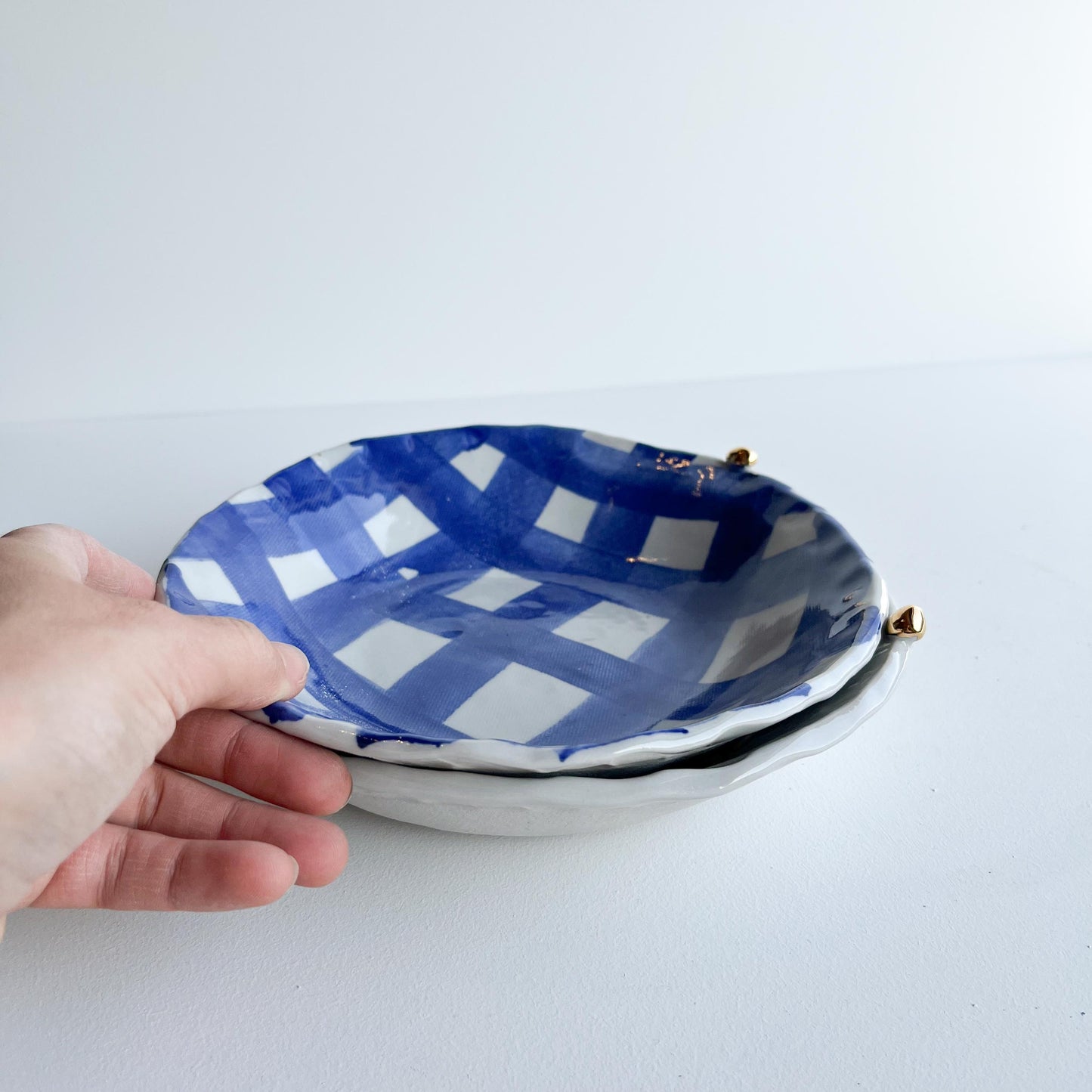Picnic blue everyday bowl set of 2