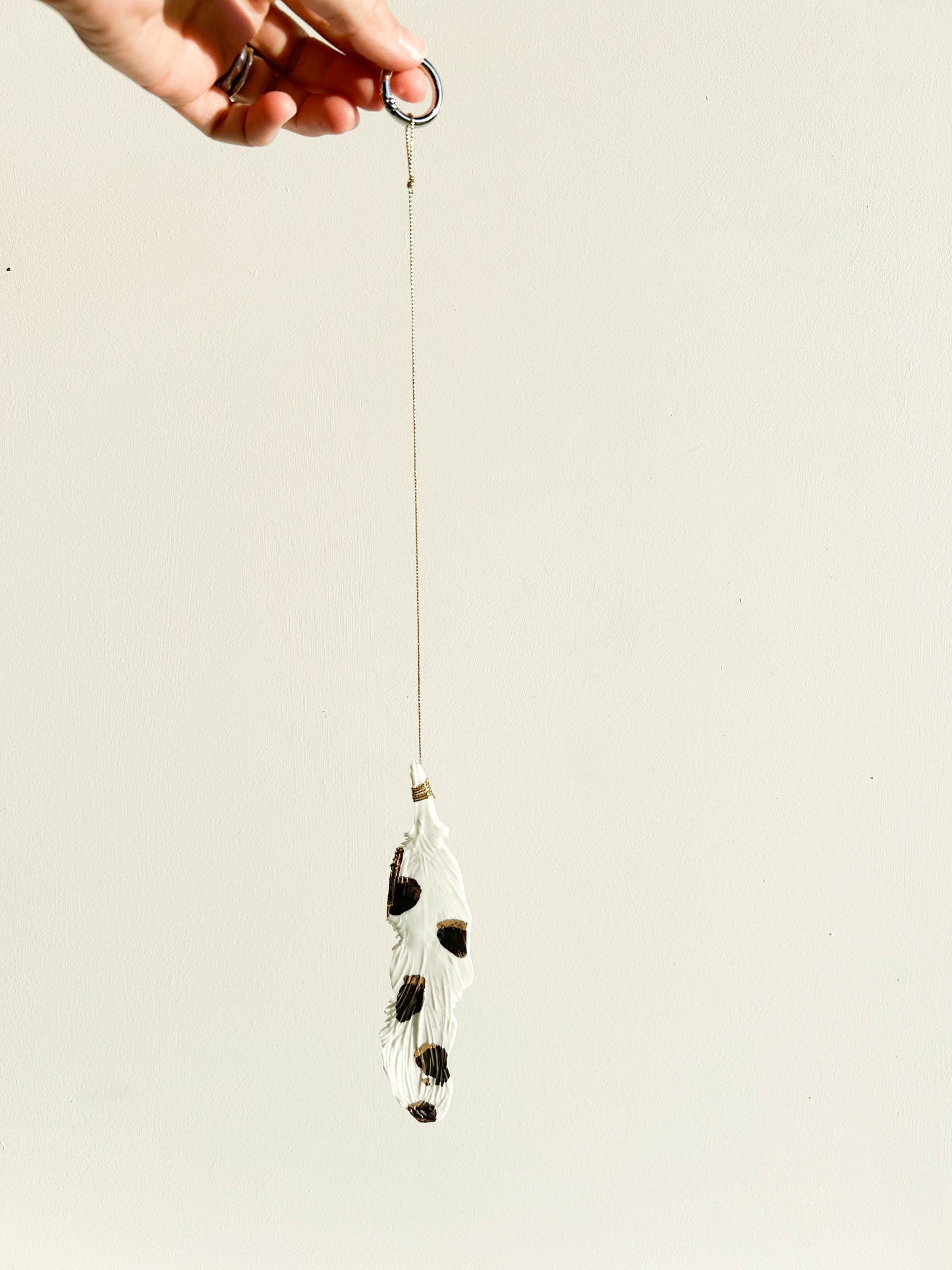 Pre-sale | Porcelain feather mobile Small SURPRISE FEATHER & PATTERN!