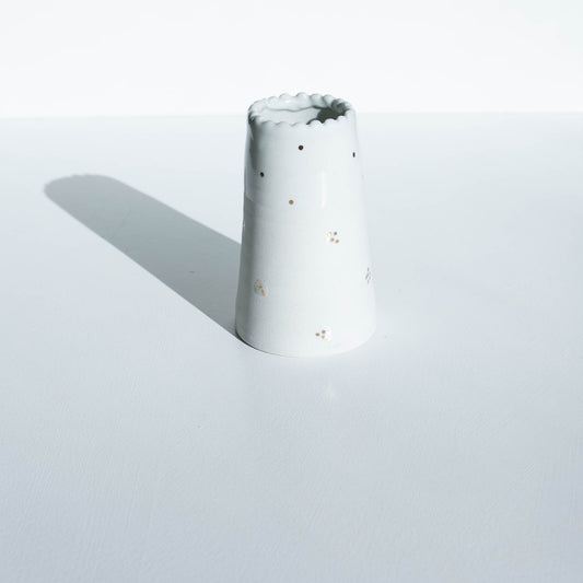 Dee | Stoneware vase GOLD