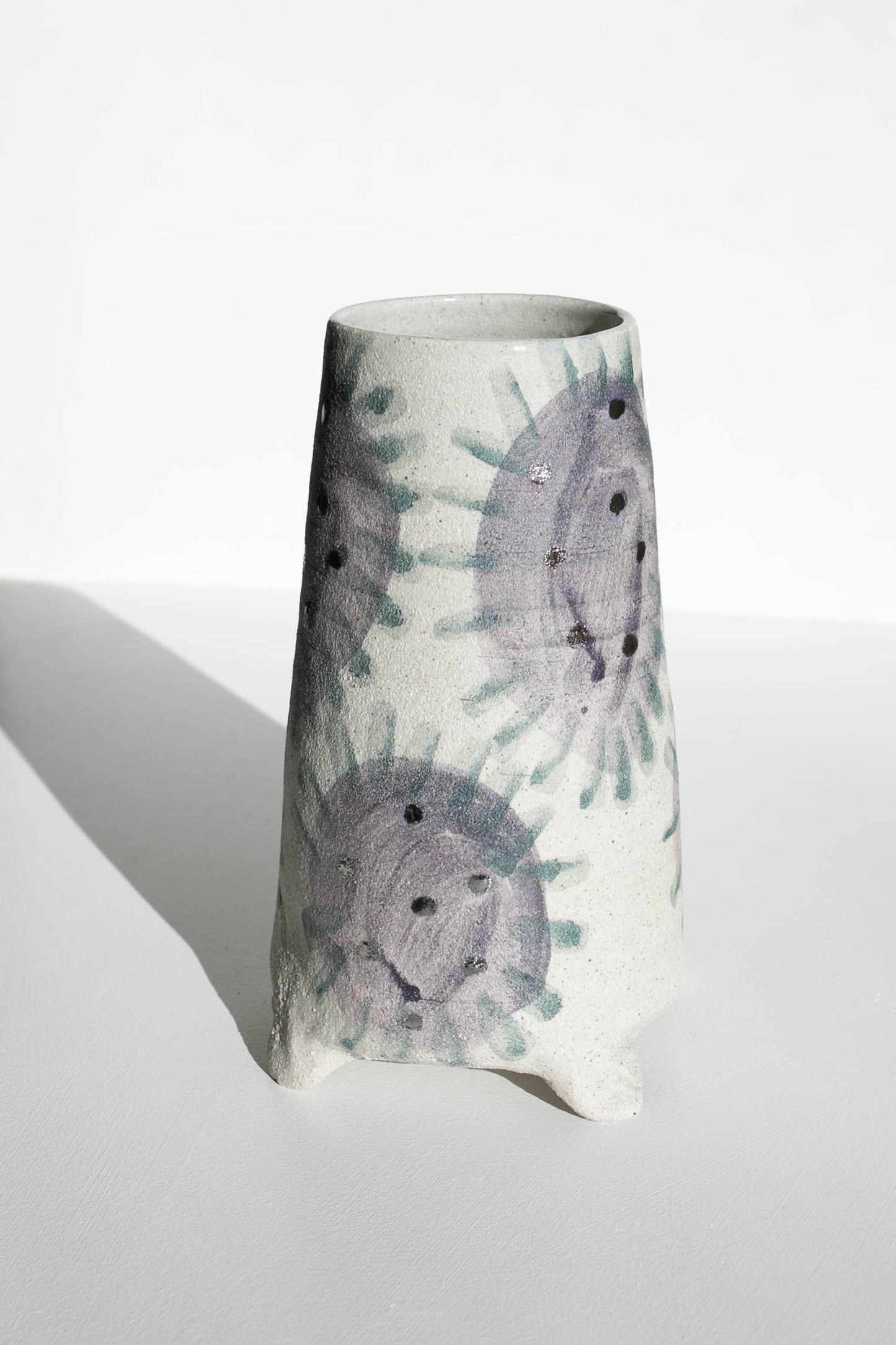 Lu | Stoneware vase Silver