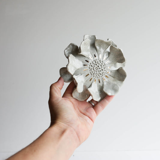 Stoneware Flower for the wall PRE ORDER