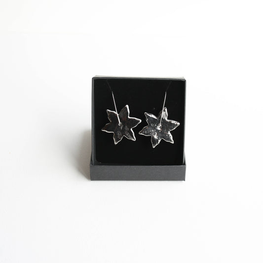 Large earrings | Porcelain | Platinum