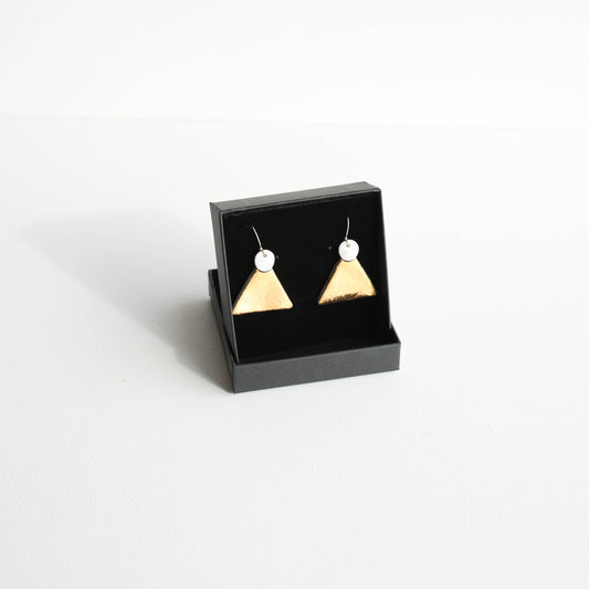 Medium earrings | Porcelain | GOLD