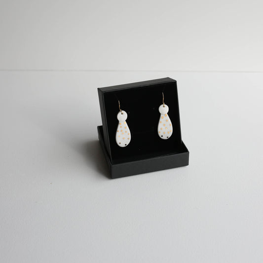 Medium earrings | Porcelain | GOLD