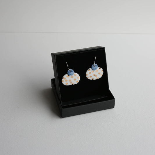 Medium earrings | Porcelain | GOLD