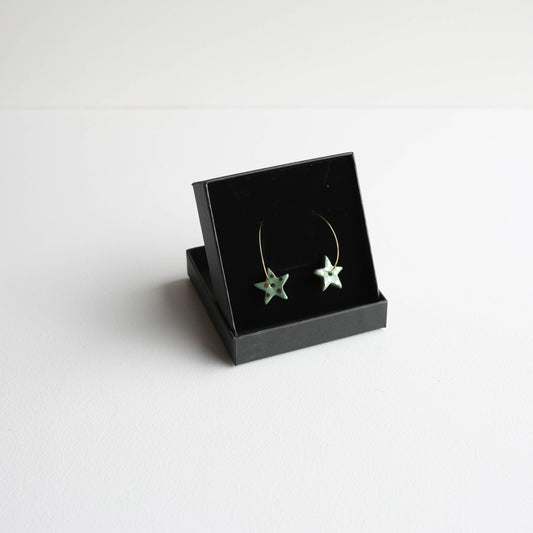 Medium earrings | Porcelain | GOLD