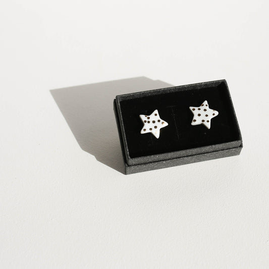 Stud earrings | Porcelain | GOLD SPOTS