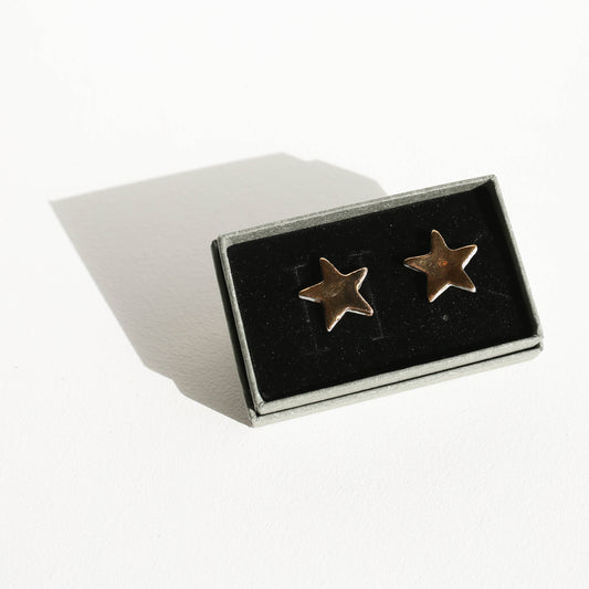 Stud earrings | Porcelain | GOLD large star