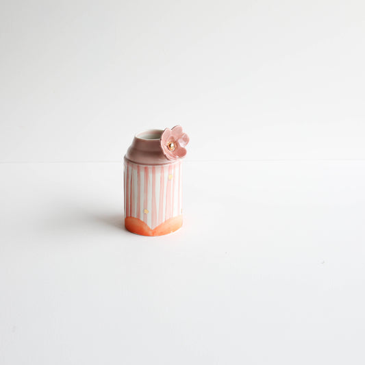 Butterfly vase | Stoneware vase GOLD