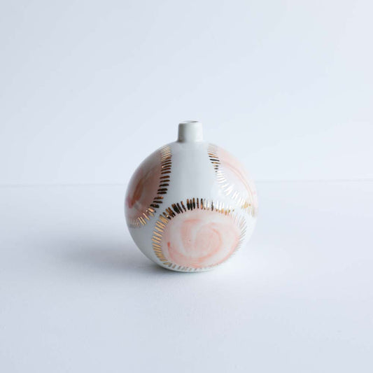 Orb vase | Stoneware vase GOLD