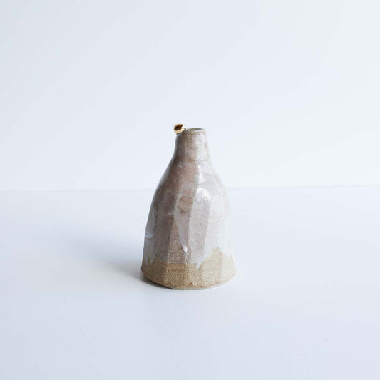 Bottle vase | Stoneware vase GOLD