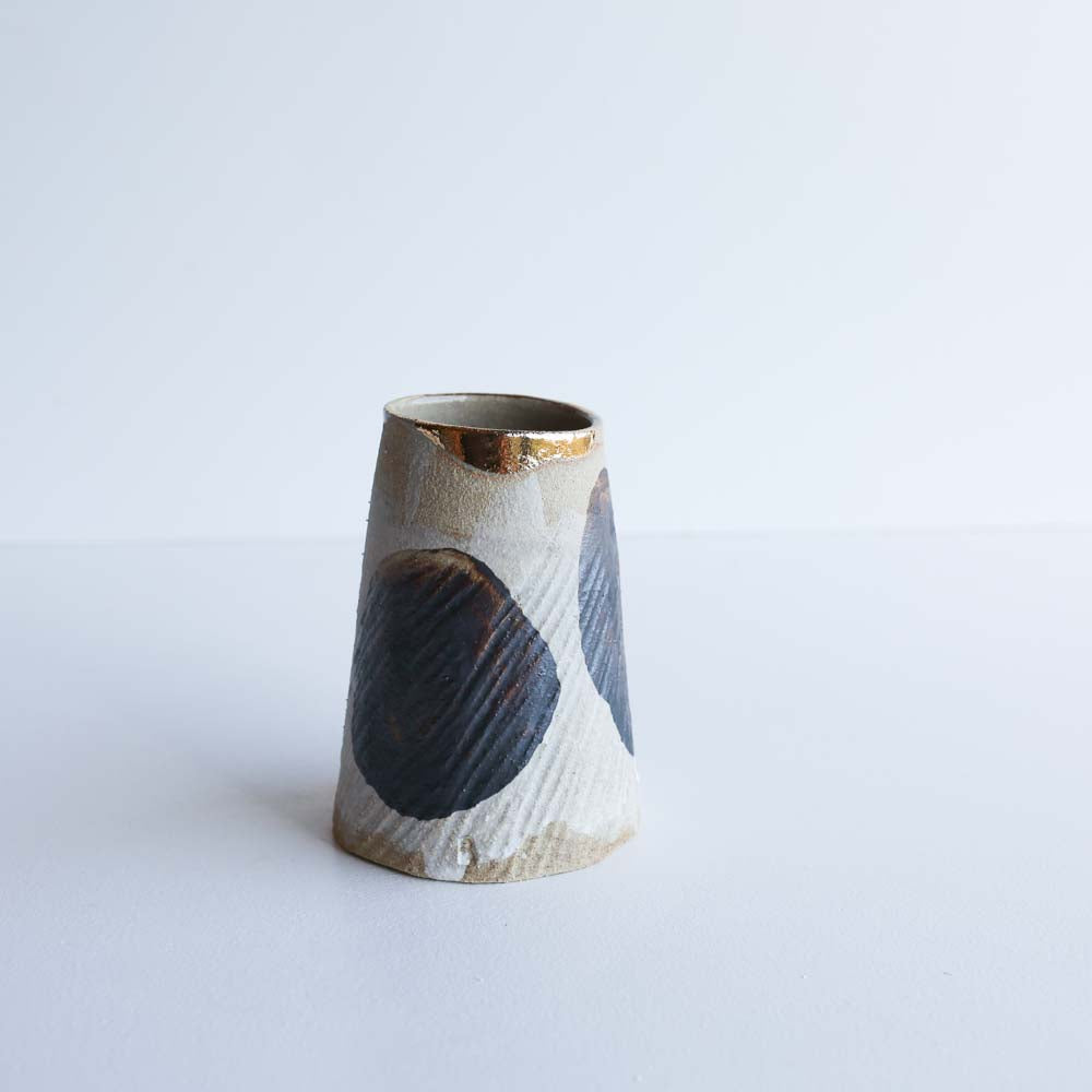 vase | Stoneware vase GOLD
