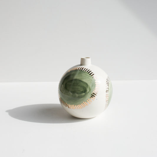 Orb vase | Stoneware vase GOLD
