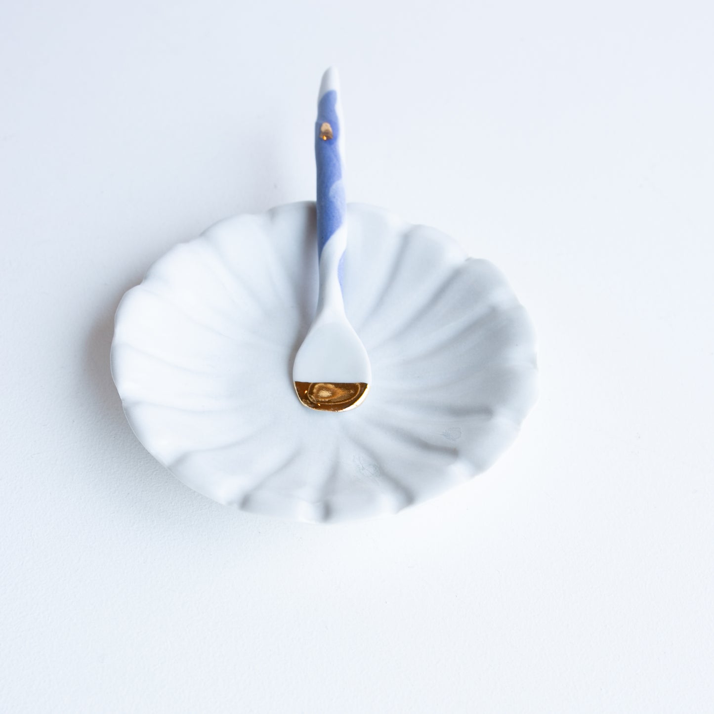 Ali GOLD | Small Flower dish and spoon