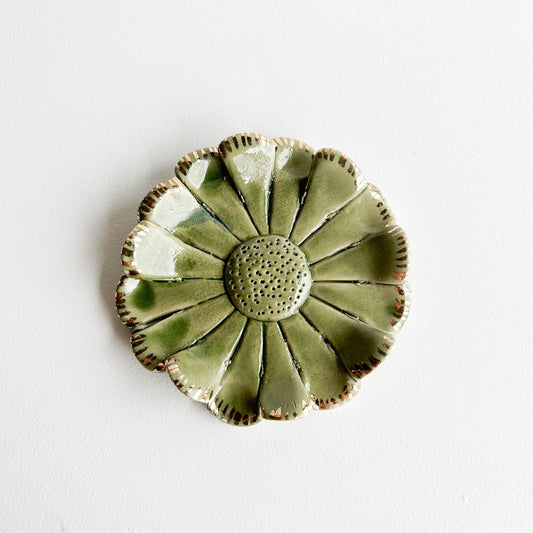 Stoneware flower for the wall (GOLD)