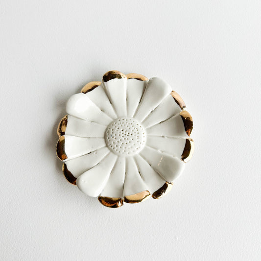 Stoneware flower for the wall (GOLD)