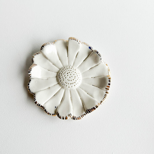 Stoneware flower for the wall (GOLD)