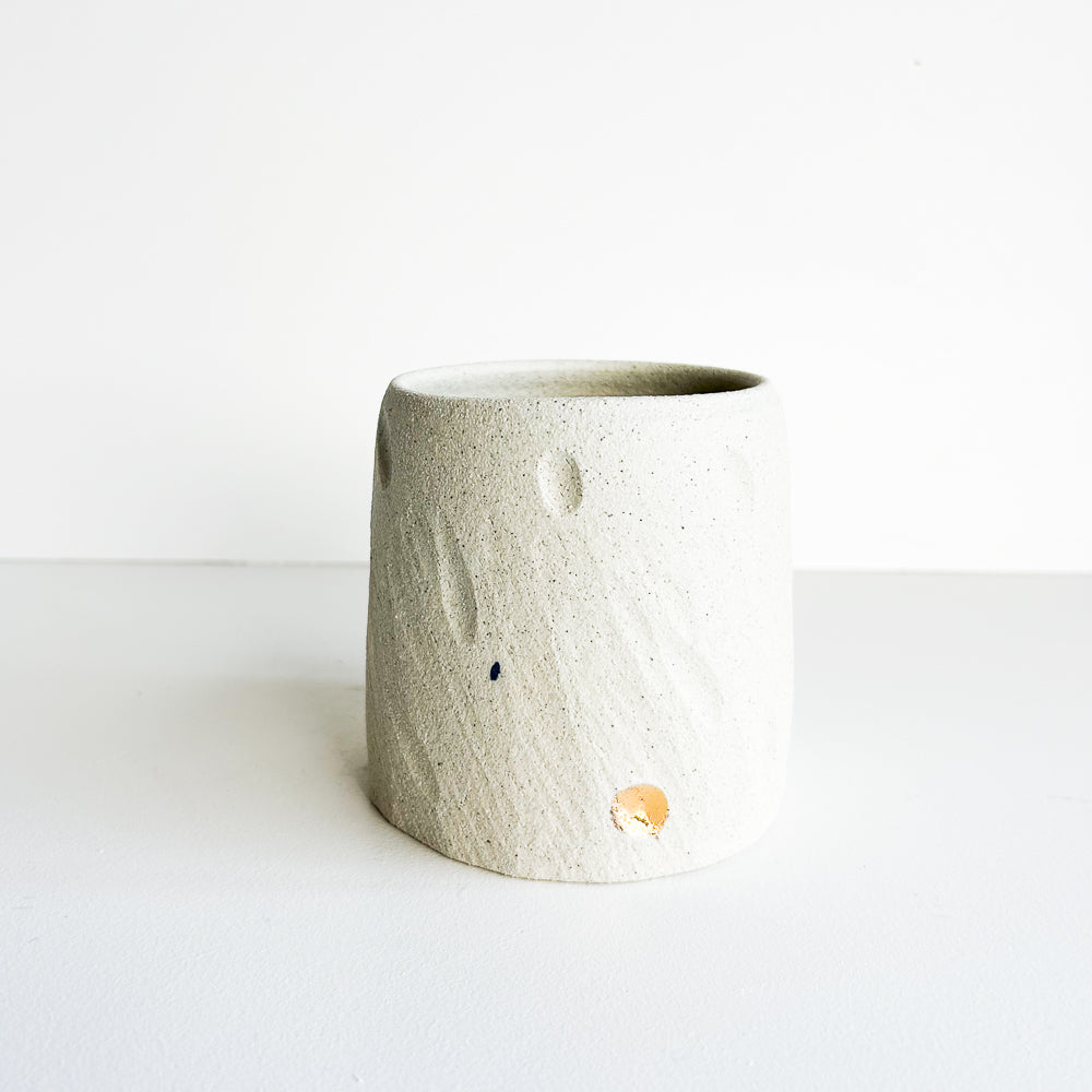 Hand-Carved Stoneware Planter