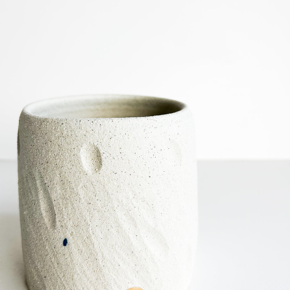 Hand-Carved Stoneware Planter
