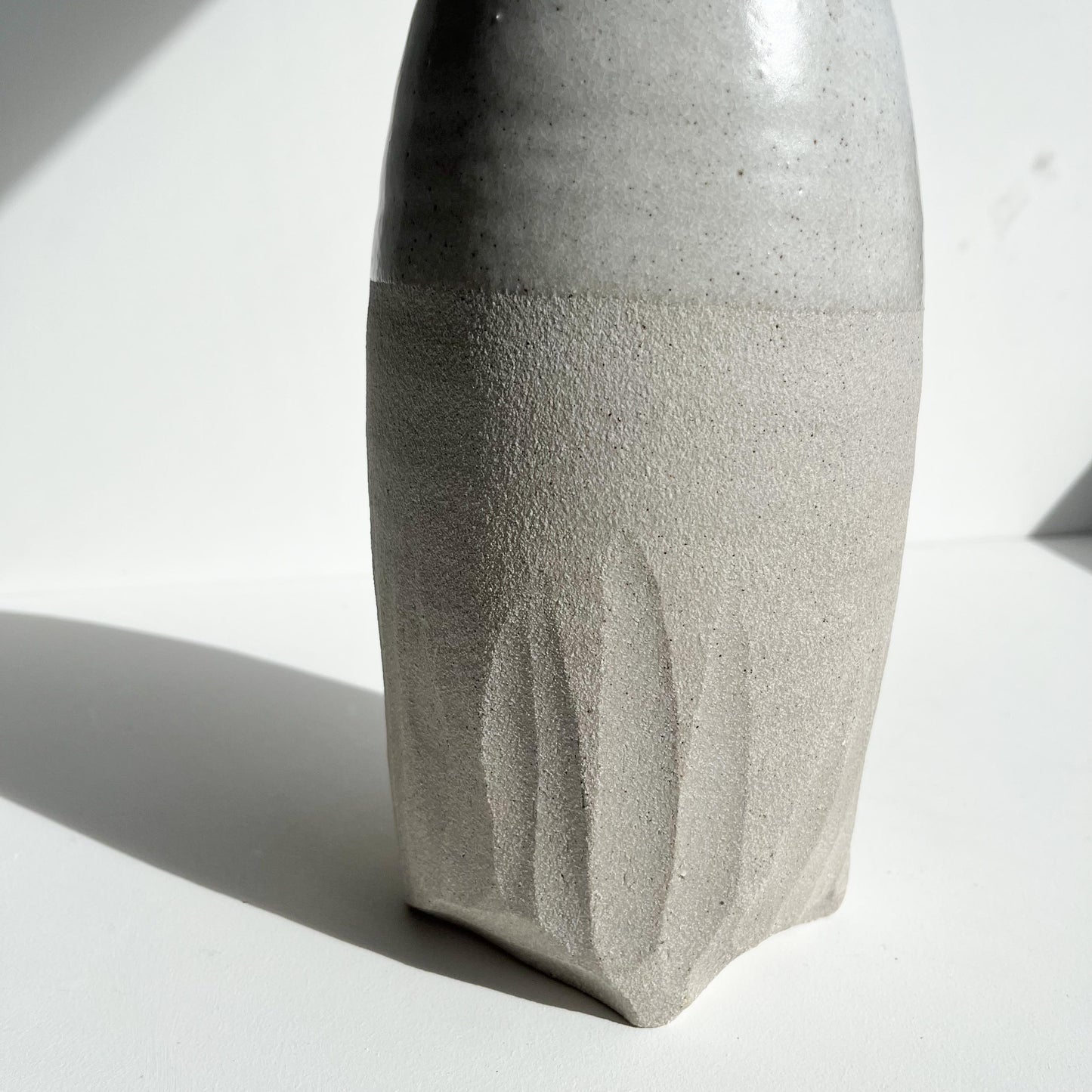 Glenda Grey texture Tall vase