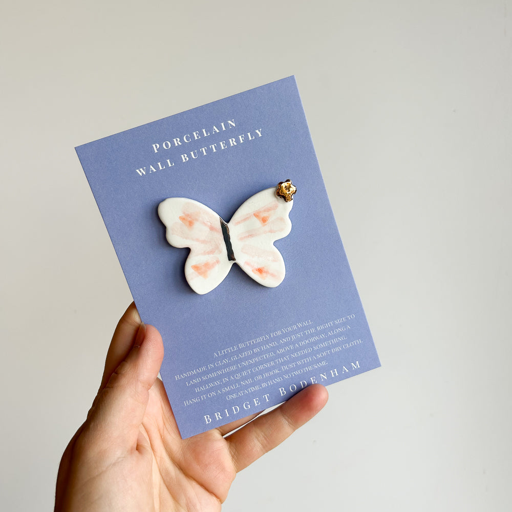 Porcelain butterfly for the wall