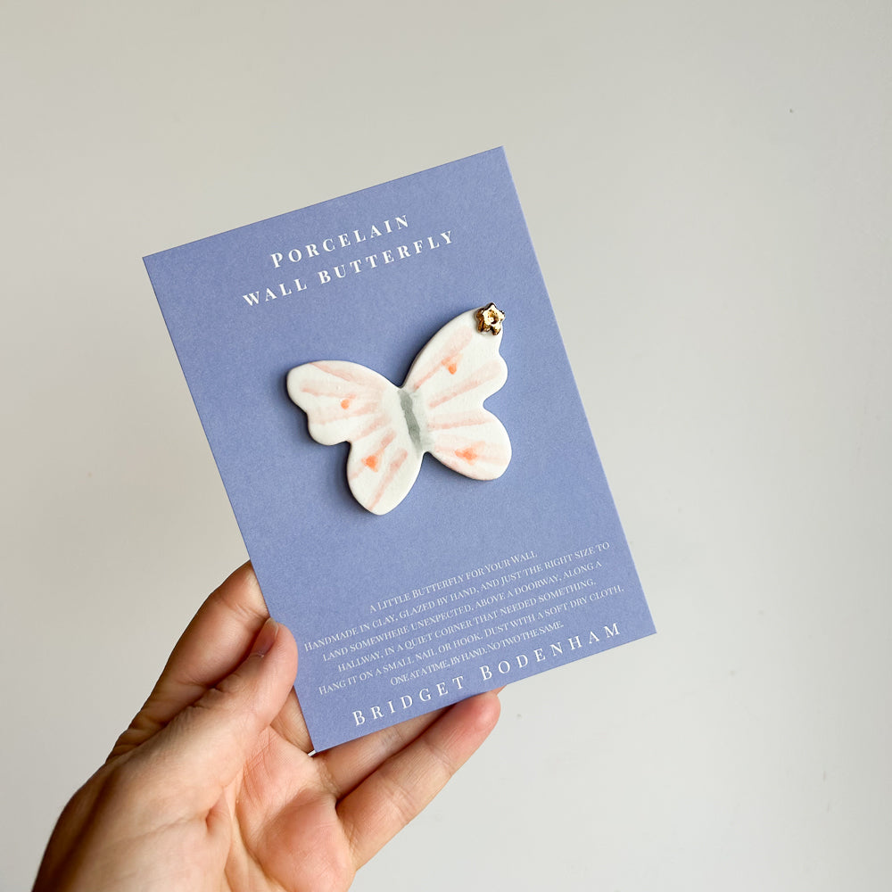 Porcelain butterfly for the wall