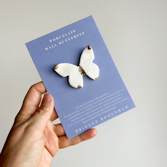 Porcelain butterfly for the wall