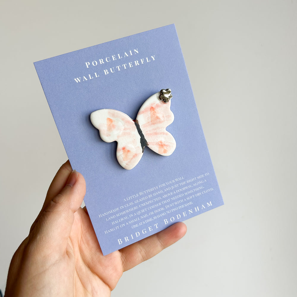 Porcelain butterfly for the wall