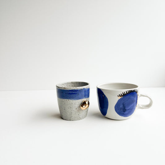 Ivy and Zoe button handle cups