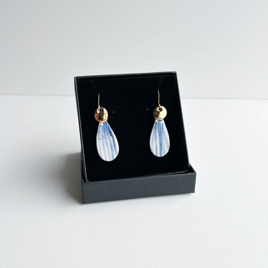 Medium earrings | Porcelain | GOLD