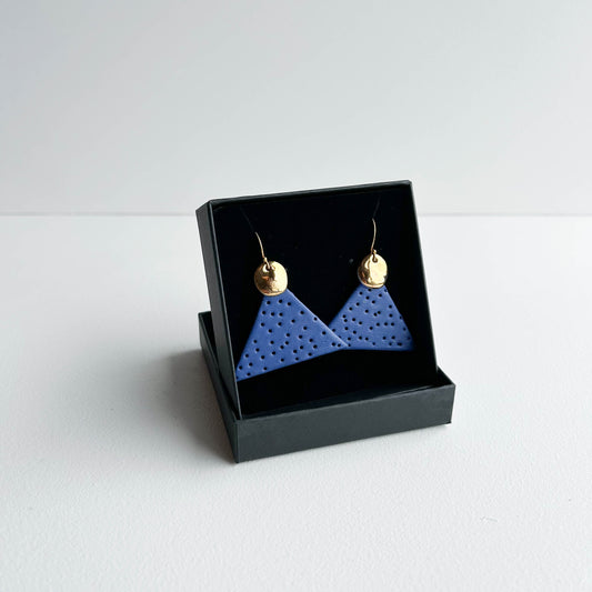 Large earrings | Porcelain | GOLD