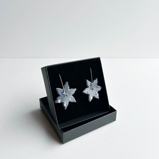Large earrings | Porcelain | PLATINUM