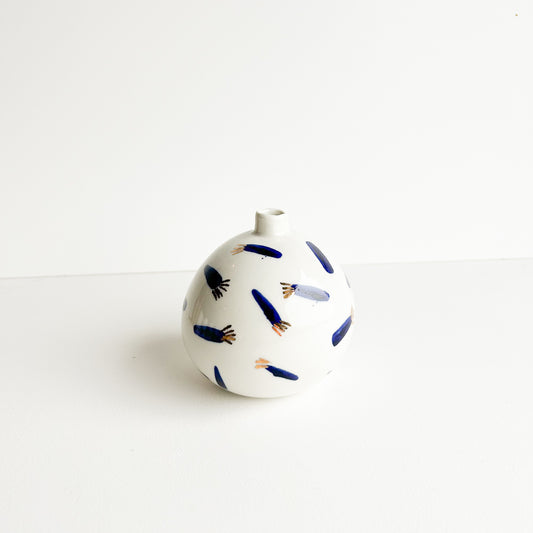 Orb vase | Stoneware vase GOLD