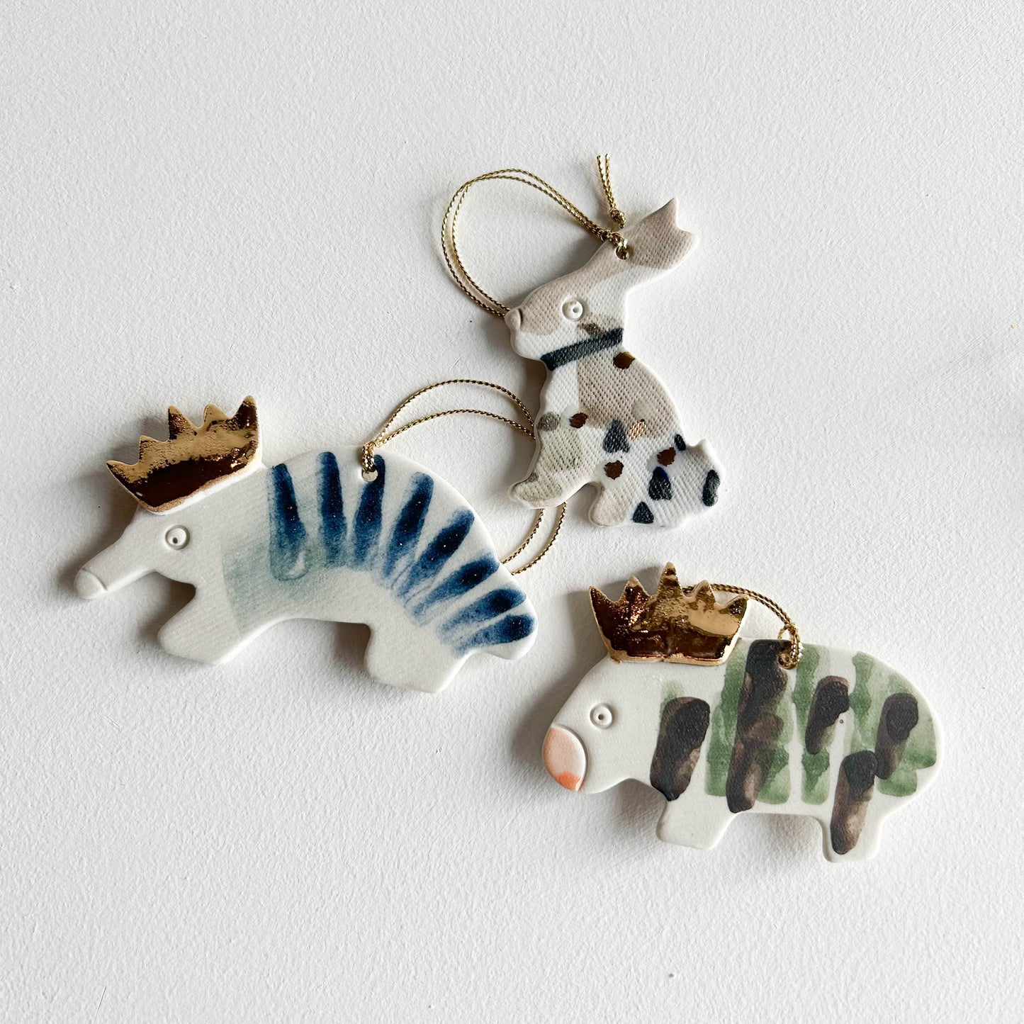 || Porcelain Ornament | set of three